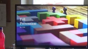 Title slide for presentation on Fall Prevention
